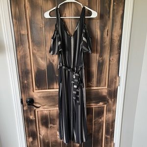 Striped midi jumpsuit